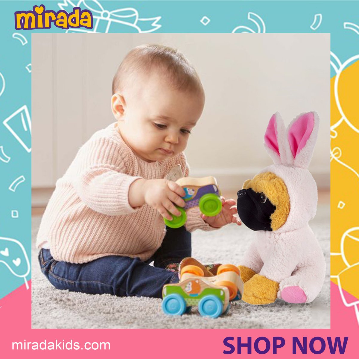 StringsMarketi1's tweet photo. Mirada presents a stuffed pug toy that is extremely soft and huggable that you won't be able to resist yourself bringing him home for your little one. 
Shop now - https://t.co/oXnRhUWFJm
#mirada #miradadogs #dogtoys #dog #plushtoys #puppy #dogtoy #puppylove #dogtreats #bhfyp https://t.co/CCJ9bO30p4