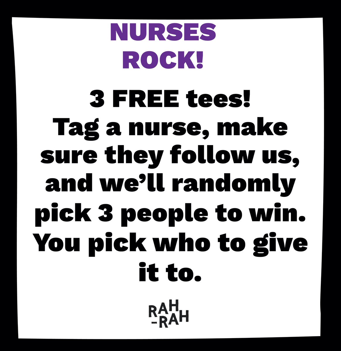 RahRahGear's tweet photo. Tag a Nurse, Give a Tee. We appreciate all you do and all you sacrifice to better the lives of others. Ends Friday morning. #nursesweek #nursesday2021 #NursesWeek2021 #nurses https://t.co/h5nJIZW5oc