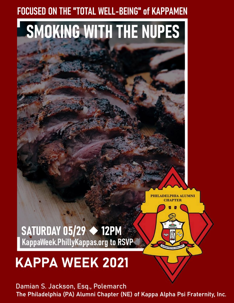 Kappa Week 2021: Smoking with the Nupes - phillykappas.org/event/kappa-we… #PrestigiousPhillyAlumni