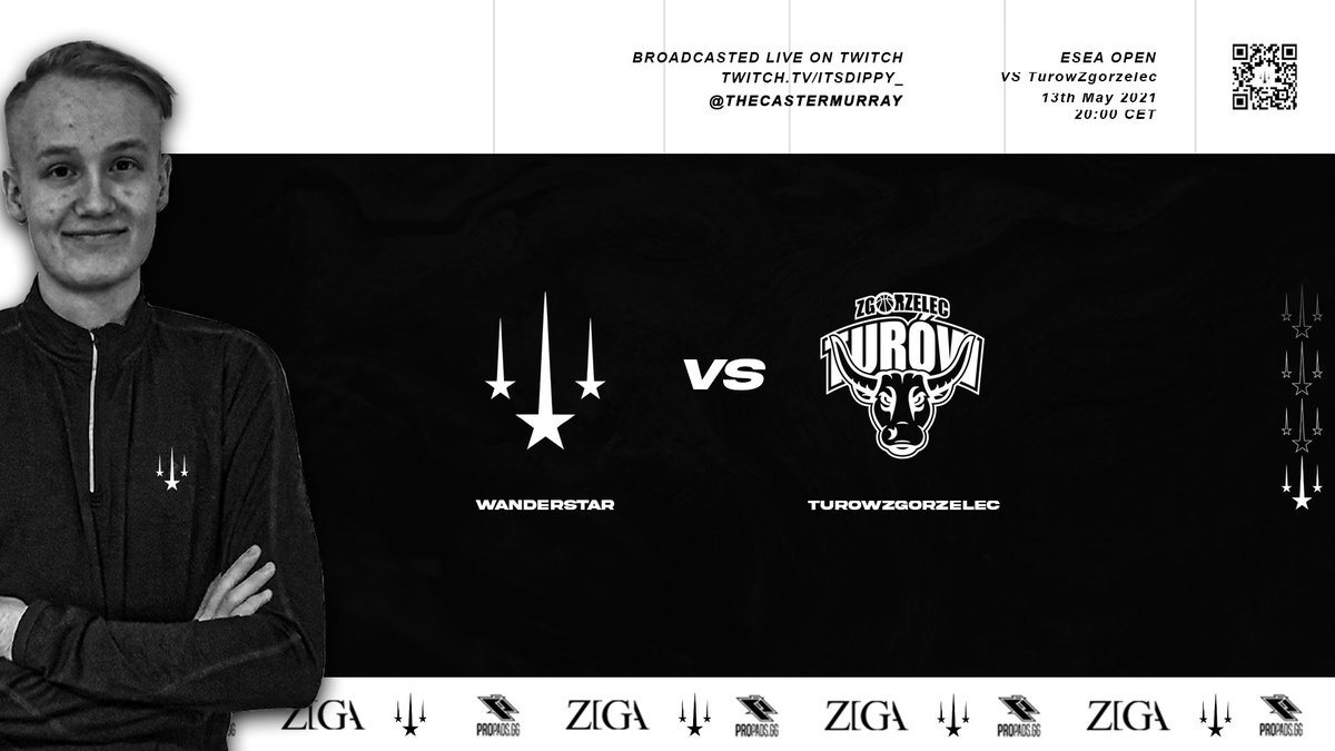 WANDERSTARorg's tweet image. 💫WANDERSTAR CSGO ESEA Open!💫

Another day another Game! 
2-1 currently!

🆚 - @PGETurowEsport
⏰ - 13th May / 8:00pm CET
📺 - twitch.tv/itsdippy_ - @TheCasterMurray 
🗺 - de_nuke

#ReachForTheStars #CSGO #ESEA