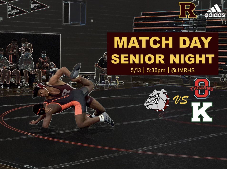 BulldogsWrestl1's tweet image. Match day and Senior Night 🎓5:30pm at JMR. Tri-match @OlympicTrojans @ALBrownSports @JMRHS_Athletics @JMRHSNews #MatDogs #bulldognation