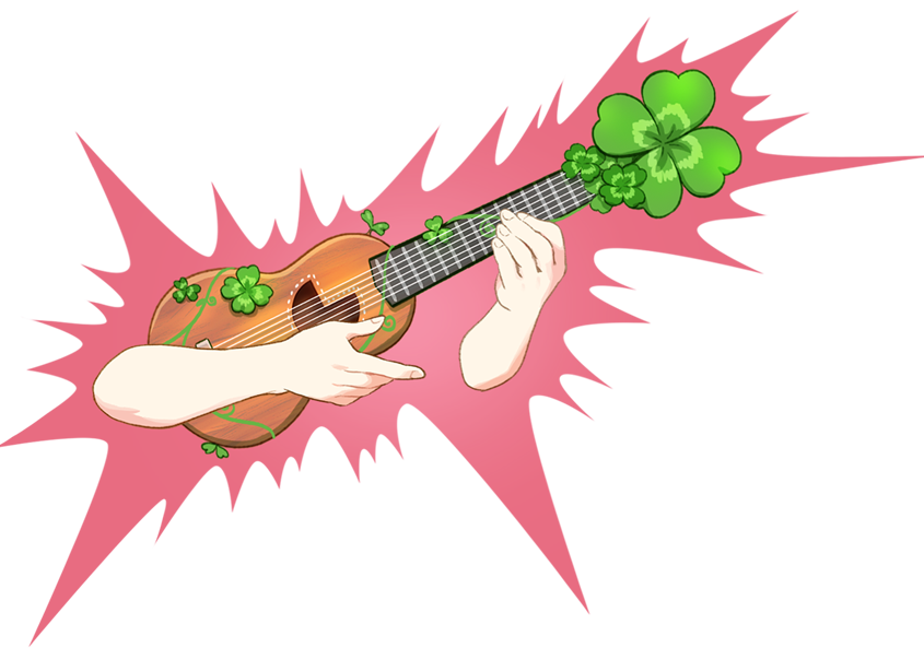 ウクレレ 腕隠し用のエフェクトverと2セット 美兎の家具 茶器 のイラスト