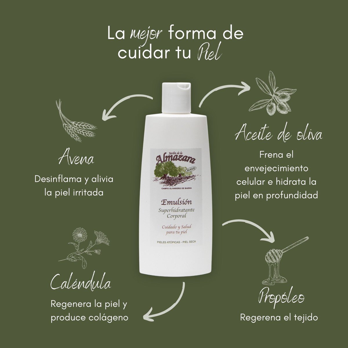 🧴Conoce todos los beneficios de nuestra emulsión hidratante.