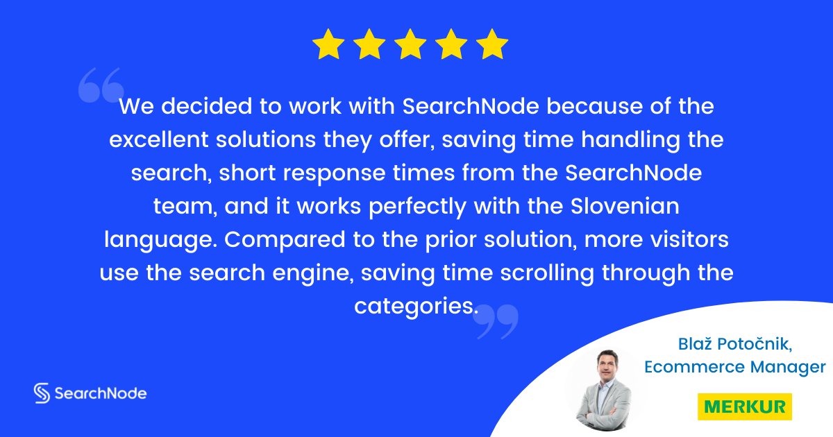 Happy customers say it all. 💙

👉 Read the story about #Merkur and SearchNode partnership: searchnode.com/success-story/…

#Ecommerce #EcommerceSearch #SiteSearch