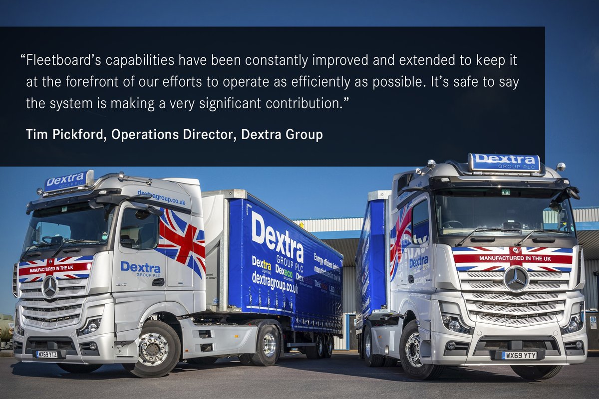 <a href="/DextraGroup/">Dextra Group</a> fosters healthy competition between drivers, while also increasing efficiency across the board and monitoring fuel efficiency with #Fleetboard, read more: bit.ly/PRDextraFleetb… #trucksyoucantrust #efficiency #driverengagement