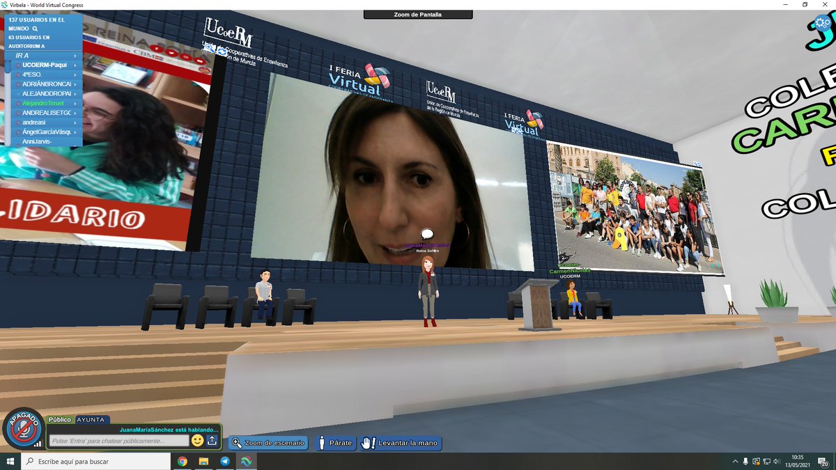 Inmersos en la 2a jornada de la #IFeriaVirtualCoopEnseñanza con  <a href="/CReinaSofia/">Colegio Concertado Reina Sofía - Cop. de Enseñanza</a> <a href="/coleseveroochoa/">Colegio Severo Ochoa</a> <a href="/cjbalmes/">Colegio Jaime Balmes</a> <a href="/cervantescieza/">Cervantes Cieza</a> exponiendo sus experiencias cooperativas ante los asistentes. Magnífica mañana compartiendo conocimientos. #UCOERM #Cooperativismo #Educación #Digitalización