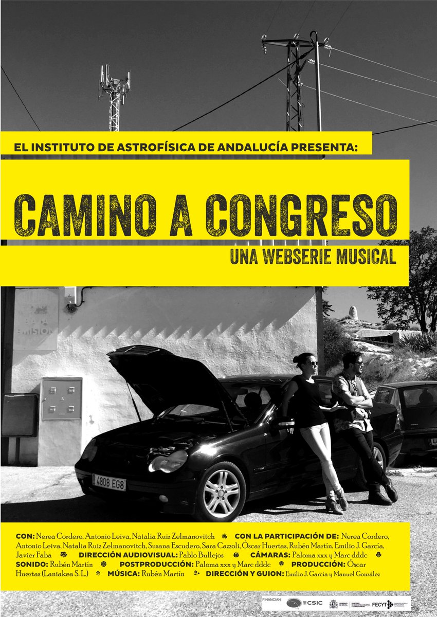 Quinto día de rodaje de "Camino a Congreso" nuestra nueva fantasía audiovisual de divulgación y música 😍. Hoy los protas se han quedado tirados en la carretera, y tenemos una maravillosa foto para el cartel pero ha habido que maquillar 😅 bit.ly/2R7eXoL