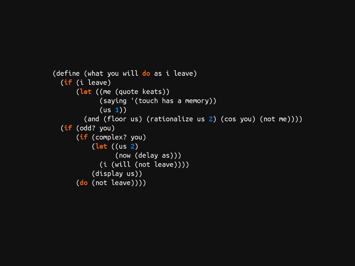 So, if you are like me and only now found out about Code Poetry, here is an example of how this form of writing attempts to code human emotion! Thank you for schooling us <a href="/BokangWrote/">Bokang Maragelo</a> #TheQuietConversation