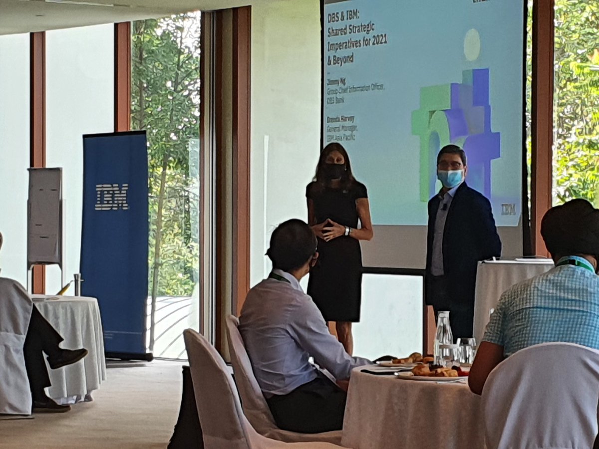 Joined f2f watch party with DBS at Capella yday. Jimmy Ng GCIO and Brenda Harvey  #IBM APGM dialogued on the key factors to DX, esp. to release #ai <a href="/scale/">Scale</a>. Great reminder that a strong IT partner is key to "industralise" AI vs applying #AI lipstick <a href="/Daliu5/">DawnL</a> <a href="/suferne/">Suferne Tam</a> <a href="/SandraYLLee/">Sandra Lee</a>