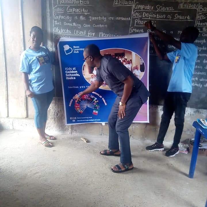 Beeslearninghub's tweet photo. We are excited to see that the kids at Golden Schools, Ibaka are already prepared for the virtual tour beginning tomorrow! 

We are ready and if you're a parent and your child is not joining this tour then you are wrong.

Join us! 

https://t.co/fw0IR0Lnkg

#blhvirtualworldtour https://t.co/byQMLGYZaj