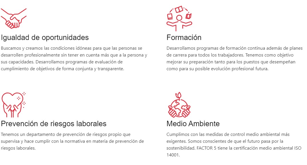 FACTOR5Log's tweet image. La combinación entre nuestros #ValoresCorporativos y nuestro #compromiso con la #sostenibilidad se reflejan en nuestros #procesos y la relación con nuestros clientes, empleados, accionistas y proveedores.
¿En qué podemos ayudarte?
ℹ️ factorcinco.com/es/rsc/