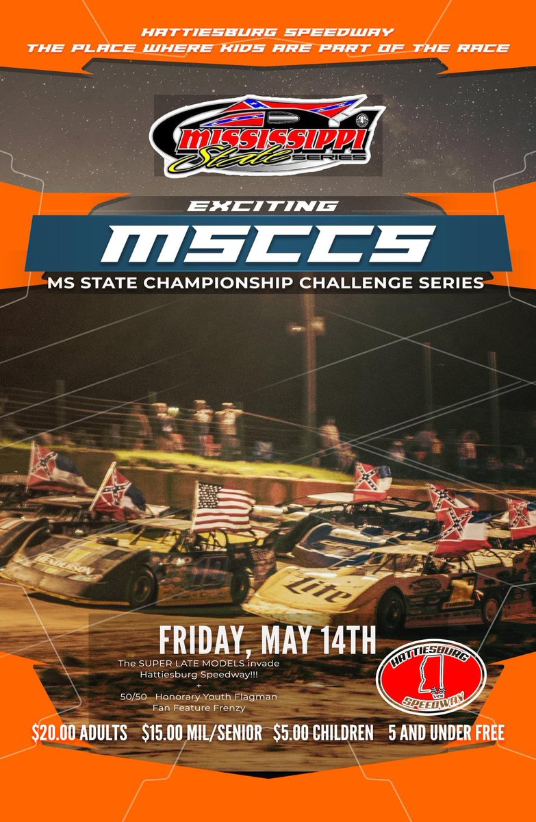 Tomorrow night is almost here!  And I hope y’all are planning to be at Hattiesburg Speedway!!!