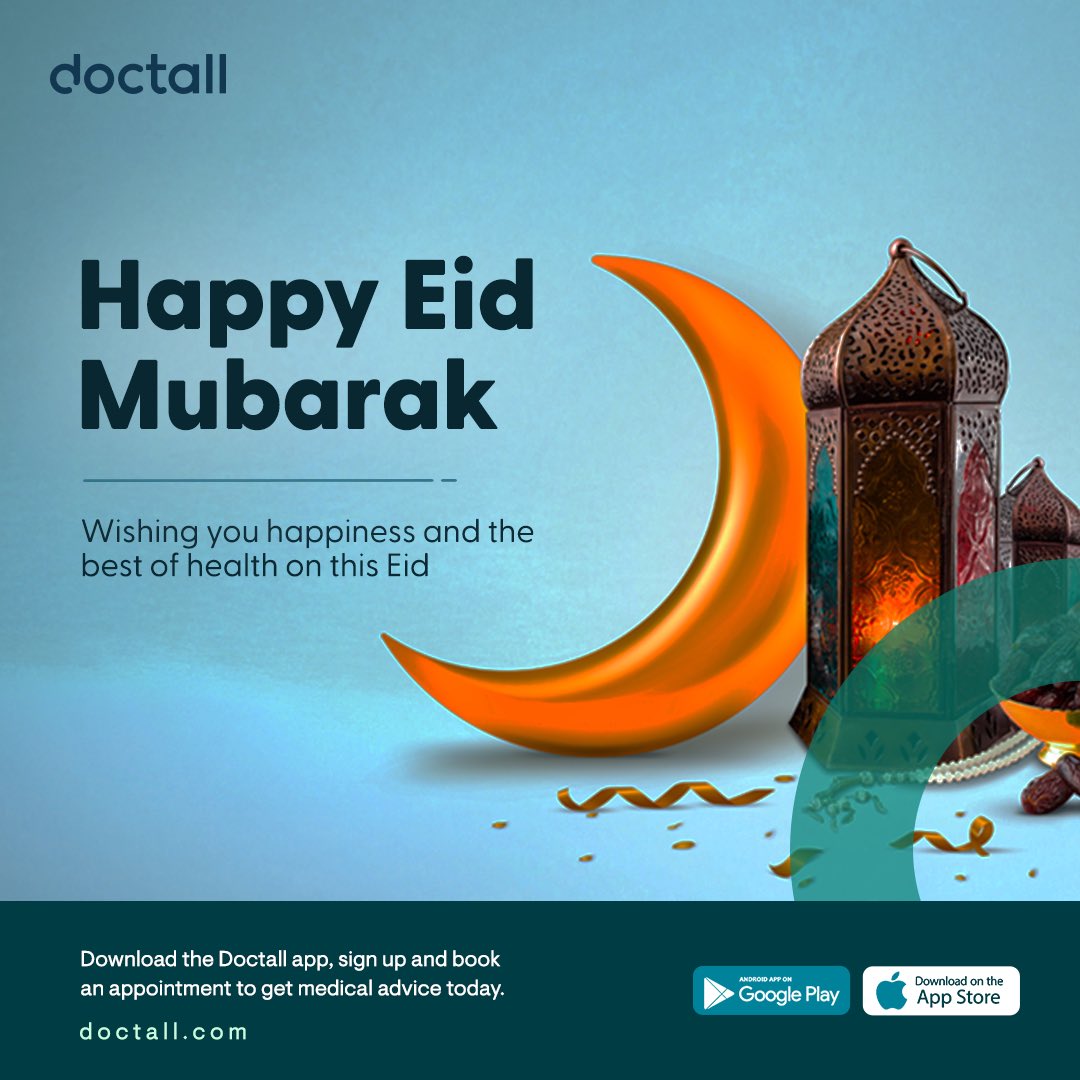 myDoctall's tweet photo. Thankful hearts. Healthy bodies.
Wishing you happiness and the best of health on this Eid.
Celebrate with the perfect gift for you and yours: get a FREE medical consultation on Doctall today.
#EidMubarak
#HappyEid
#EidAlFitr
#Doctall
#GetWellLiveBetter https://t.co/INHUFPGOtI