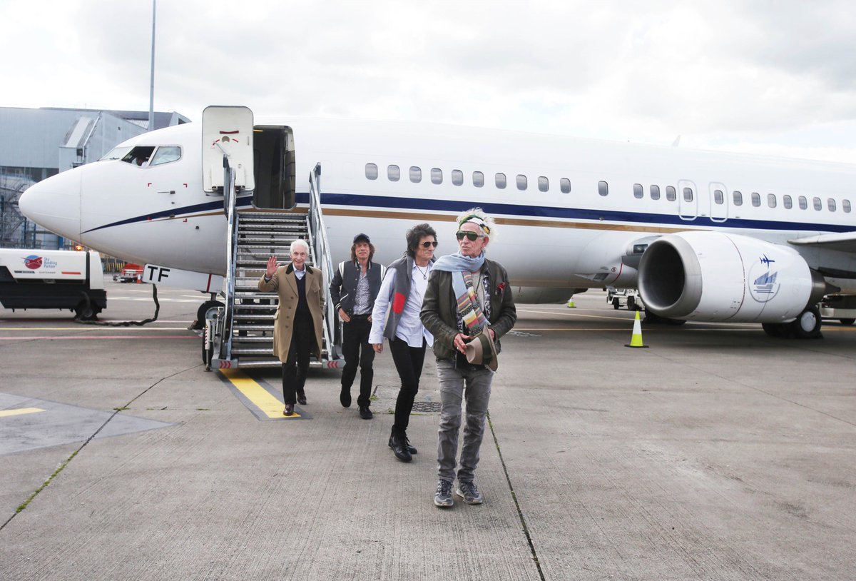 DublinAirport's tweet photo. Three years ago this week, the @RollingStones arrived @DublinAirport ahead of their concert @CrokePark. Remember concerts? 🧑‍🎤🎶#TBT #TBThursday #RollingStones https://t.co/HgqVrpH2f3