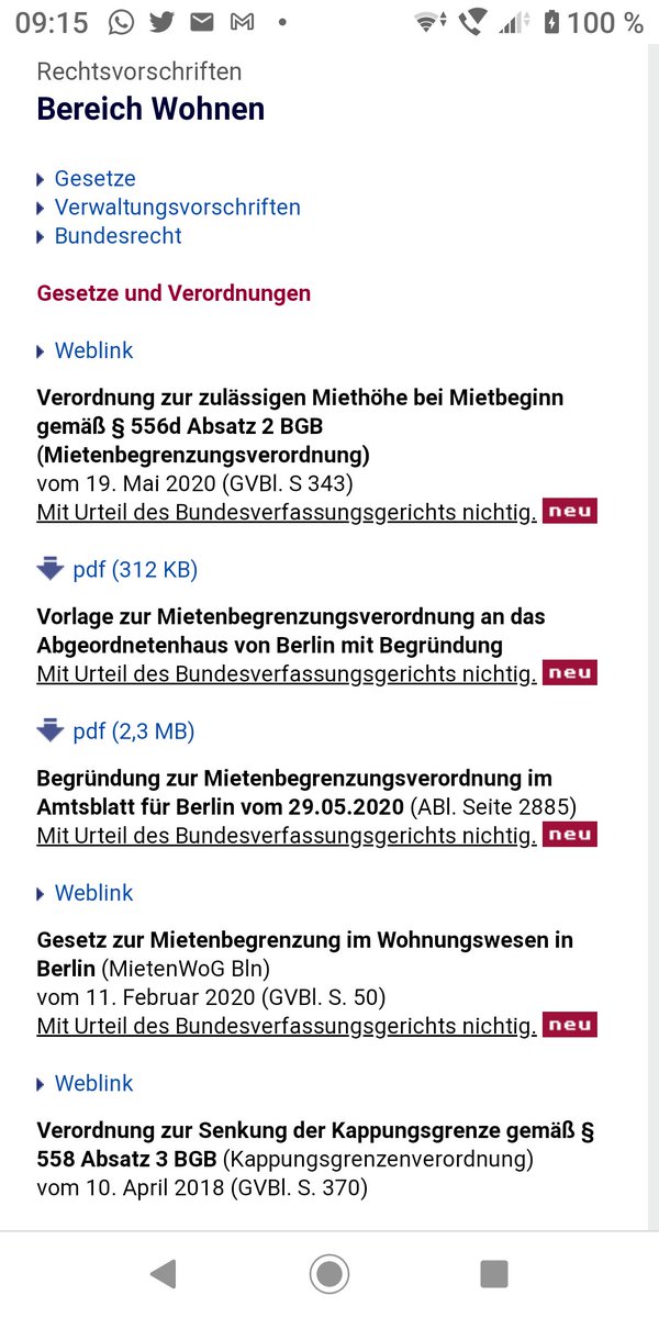 Berlin: Senatsverwaltung für Stadtentwicklung hat auf Ihrer Internetseite die Mietenbegrenzungsverordnung zur Durchsetzung der Mietpreisbremse auf Landesebene für nichtig erklärt? 😊