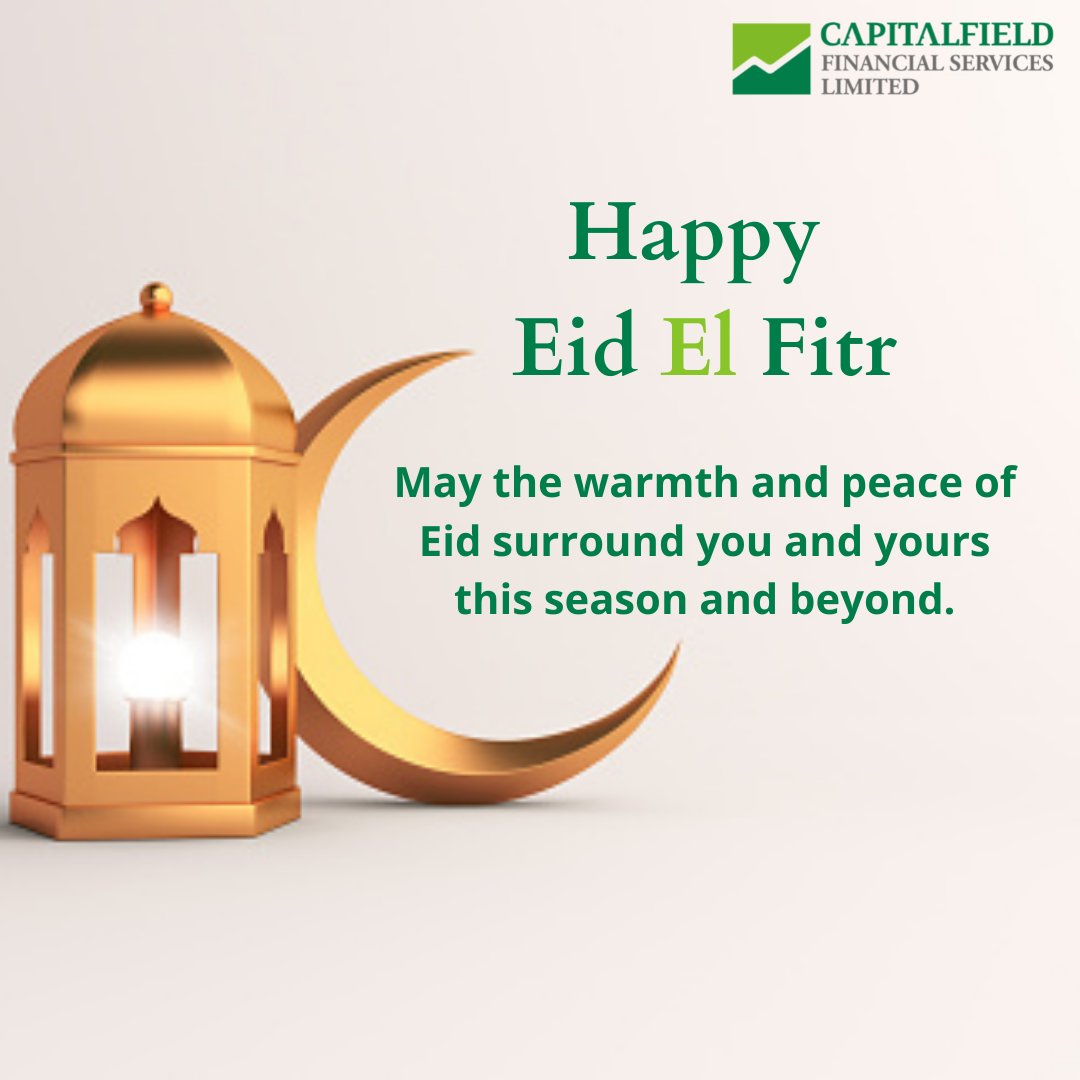 Capitalfieldfml's tweet photo. Here's to wishing everyone celebrating, Happy Eid Mubarak to all the Muslims around the world.
#EidMubarak #EidelFitr2021 #Capitalfiedinvestment #Capitalfieldfml https://t.co/Iqpvtk4Dy1