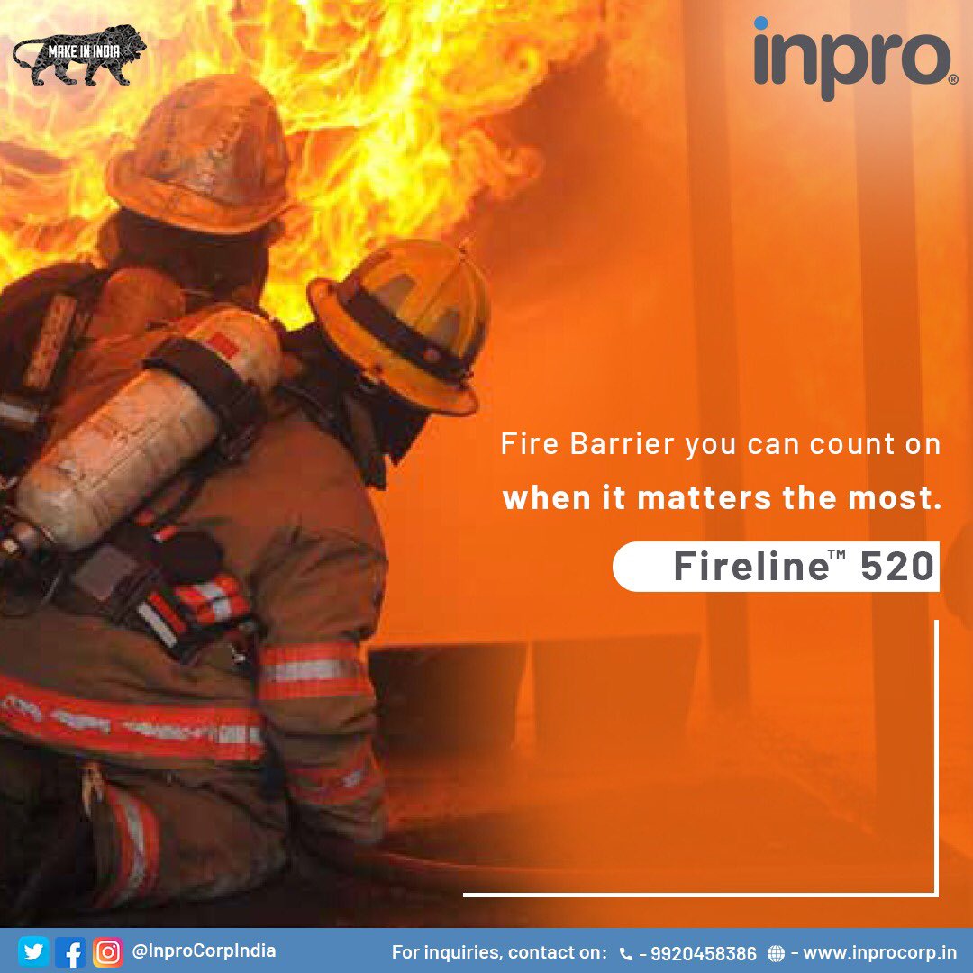 InproCorpIndia's tweet photo. FirelineTM 520 Expansion Joint Fire Barriers not only prevent the spread of smoke, heat, and fire but are specifically designed for easy installation to maintain effectiveness even when the unthinkable happens.
.
.
.
#InproCorpIndia #safety #protection #firebarrier #buildings https://t.co/4521qCOOIc