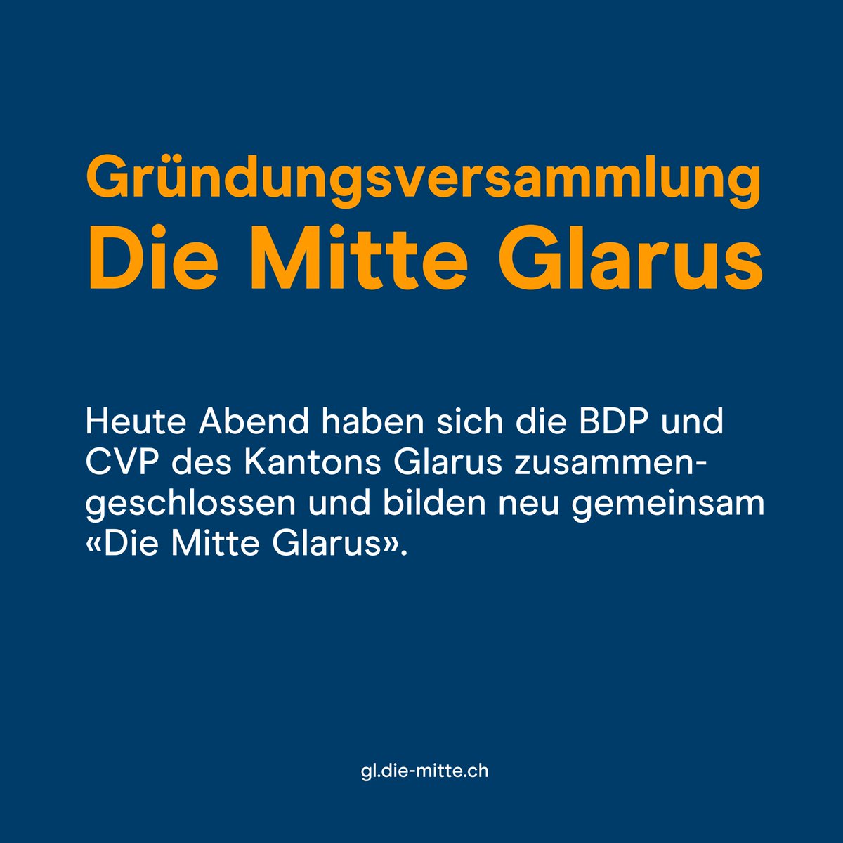 Die Mitte Glarnerland (@diemittegl) on Twitter photo Gestern Abend haben sich die @CVPGL und BDP GL nun offiziell zur <a href="/diemittegl/">Die Mitte Glarnerland</a> zusammengeschlossen. <a href="/Mitte_Centre/">Die Mitte – Le Centre</a> Gestern Abend haben sich die @CVPGL und BDP GL nun offiziell zur <a href="/diemittegl/">Die Mitte Glarnerland</a> zusammengeschlossen. <a href="/Mitte_Centre/">Die Mitte – Le Centre</a>