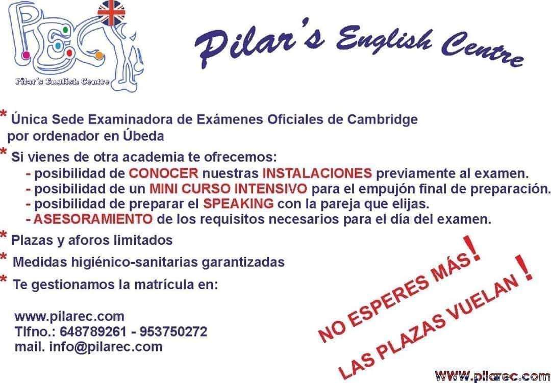Súper importante!!! COMPARTID por favor para que todo el mundo tenga posibilidad de examen en Úbeda sin incómodos desplazamientos!!

#coursesavailable #computerexams #examinationcentre #cambridgeexams #exampreparationcentre #b1exam #b2exam #b2cambridgecertificate #b1cambridge