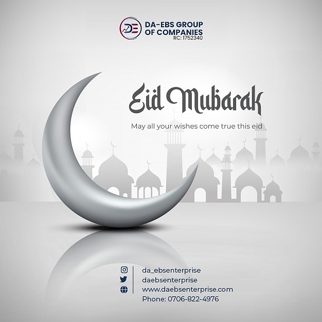 daebsenterprise's tweet photo. May Allah accept the just concluded Ramadan from you.

May Allah shower His Blessings upon you and your Family.

Wishing you a very Peaceful Eid Celebration.

Eid Mubarak 🕌🕌🕌 https://t.co/zwdtGfXOcq