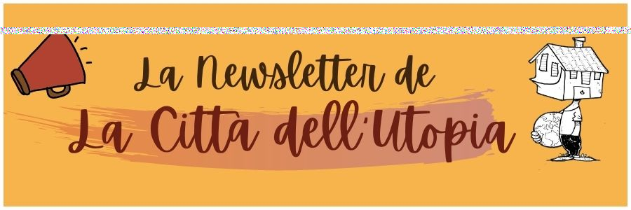 La #newsletter di questa settimana de La Città dell'Utopia è online!
🔍Non l'avete ancora letta? 
📌Fatelo per scoprire di più riguardo le nostre novità, e di quelle delle realtà che supportiamo. 
📬Ogni mercoledi nella vostra mailing box!

lacittadellutopia.org/?na=view&id=15