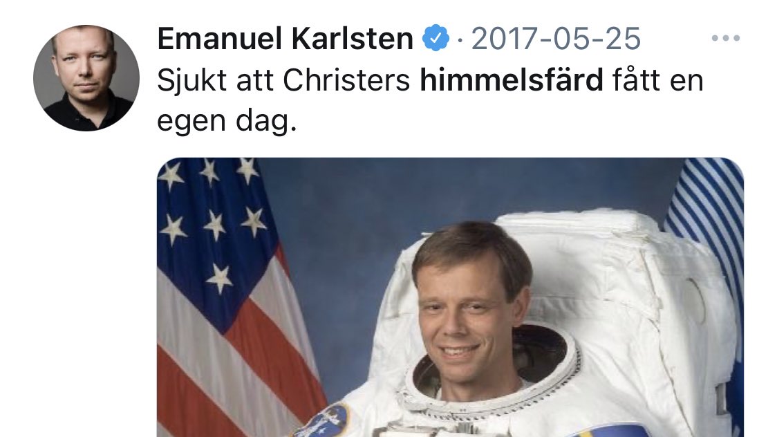 önskar att jag brann för någonting lika starkt som emanuel karlsten brinner för det här skämtet