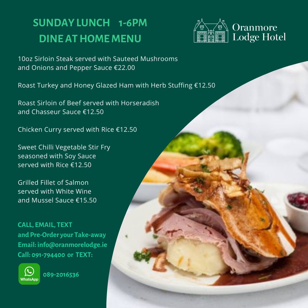Take it slow this Sunday - order a take-away!
Pre-order your take-away:⁠
⁠Email: info@oranmorelodge.ie⁠
Call: 091-794400⁠
WhatsApp: 089-2016536⁠
⁠
#oranmorelodgehotel #oranmoredining #oranmoretakeaway #oranmore⁠ #maybankholiday #picnic #summertreats #galway #galwayhotels