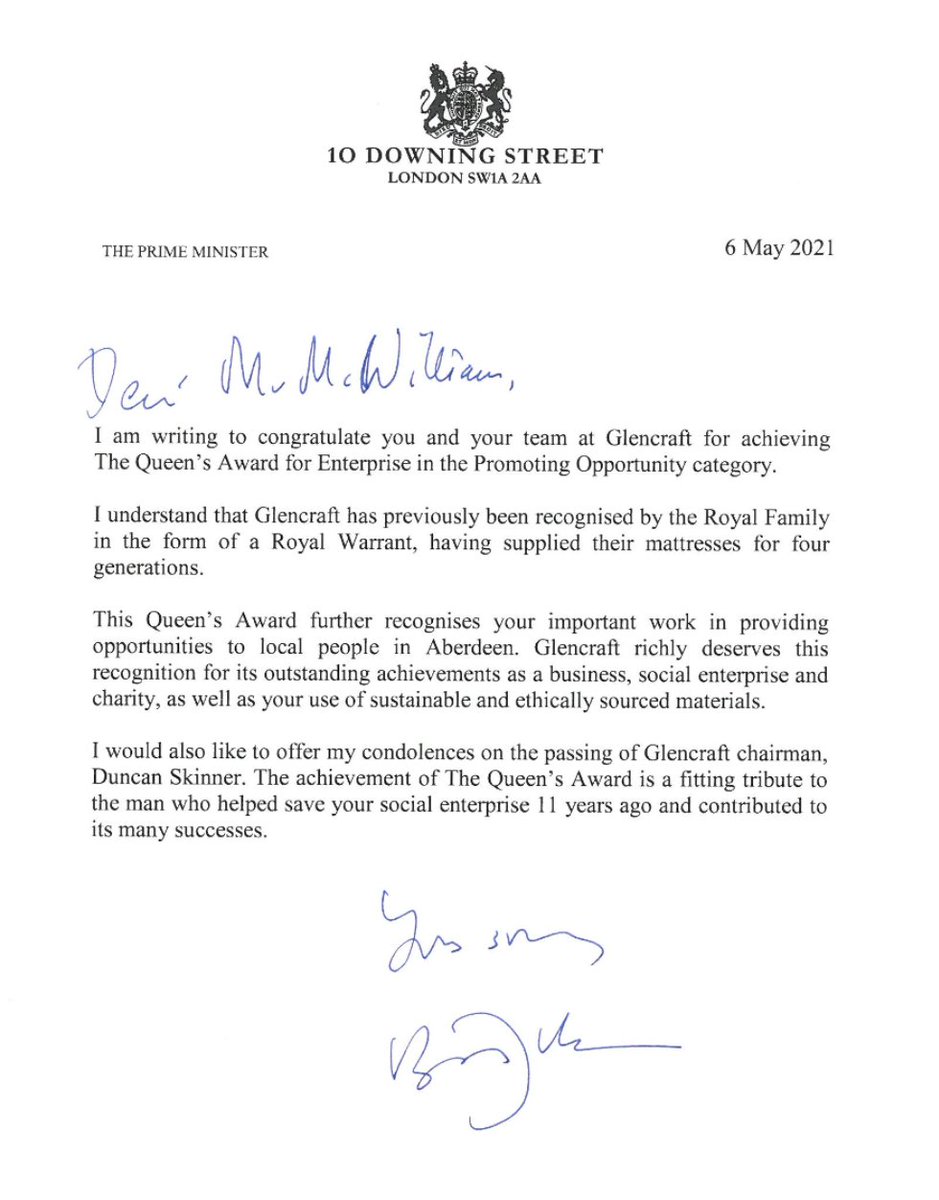 It's not every day that our teamwork is acknowledged by the Prime Minister!