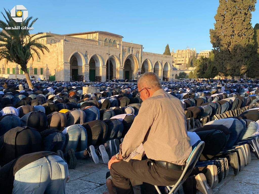 Eid prayers at Masjid Al Aqsa.