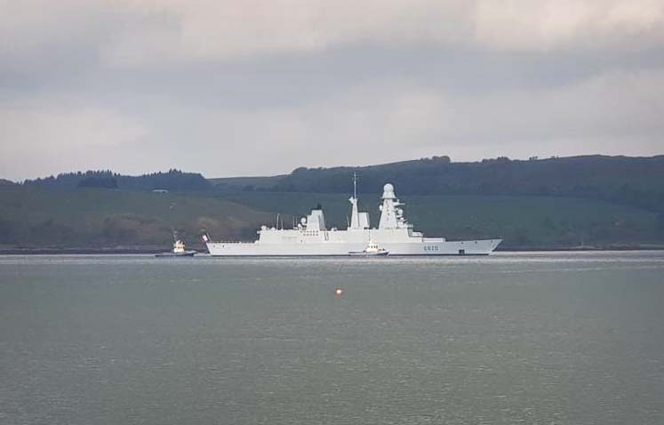 NavyLookout's tweet image. French destroyer 🇫🇷FS Forbin arrives on the Clyde ahead of missile defence exercise #FormidableShield

Via @RNinScotland #FormidableShield2021