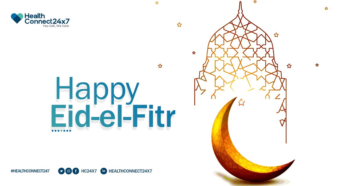 HC24x7's tweet photo. Wishing our Muslim faithfuls all-round wellness on this special occasion.
#eidelfitr #eidmubarak #eid2021 #ramadan #eidhealthy #HealthConnect247 https://t.co/9blTOCWlse