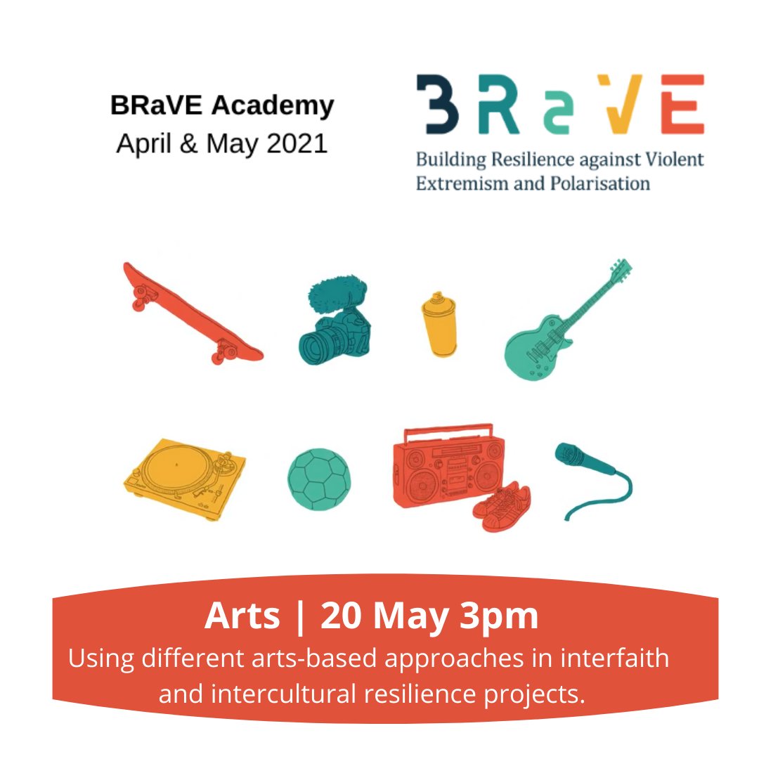 Sign-up for the final #BRaVEAcademy workshop!

🎨 Arts: How to use arts in interfaith and intercultural community projects 🖌️

Join BRaVE, global experts and European projects:
📅 Thursday 20th May
⏰ 3pm CEST

👉crm.cultures-interactive.de/civicrm/event/…