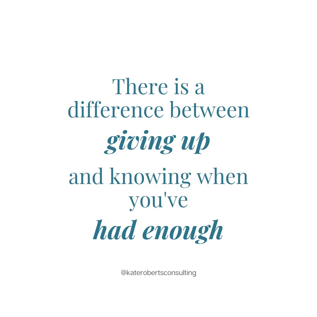 _krconsulting_'s tweet photo. Having enough of something and walking away is fine as long as you can own that decision and feel you gave it 100%.

Wrestling with walking away from something? Let's talk! https://t.co/4SccKyIUbK https://t.co/fduOgEZ0Lv