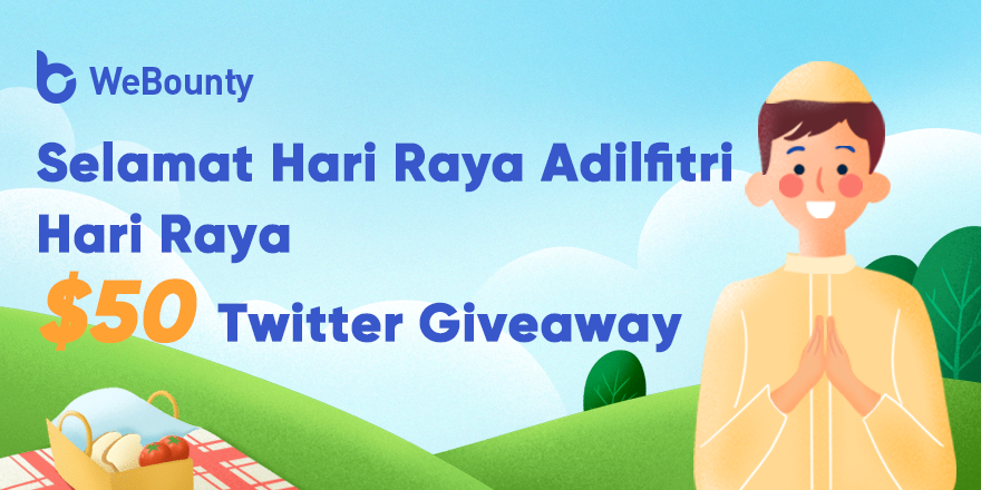 webounty_io's tweet photo. #EidMubarakGiveaway

🎁$50  | 1 day
⏰Period: 8:30AM,13th May - 8:30AM,14th May (UTC)

💰50 USDT for 5 lucky guys
✅RT &amp; Like &amp; Follow 
@webounty_io

😍Tag 3 friends &amp; Comment your USDT TRC20 Address.
#hariraya #cryptocurrency #BTC https://t.co/lcv29c58cV