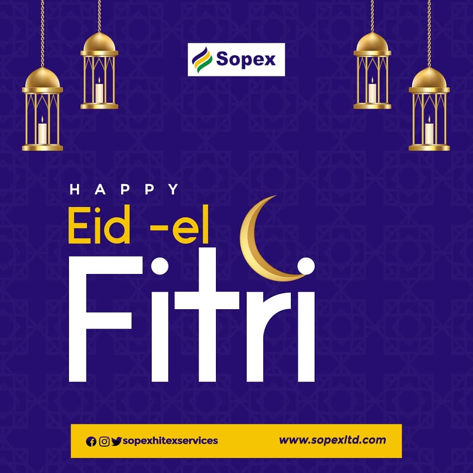Sopexhitech's tweet photo. From #Sopexhitechservices, We are wishing our Muslim Clients and Customers a Happy Eid-El-Fitri.
May the Blessings in the season be everlasting.
Happy Celebrations!
#eidmubarak
#Sopexhitechservices
#Sopex
#holiday https://t.co/IXjLlntvPf