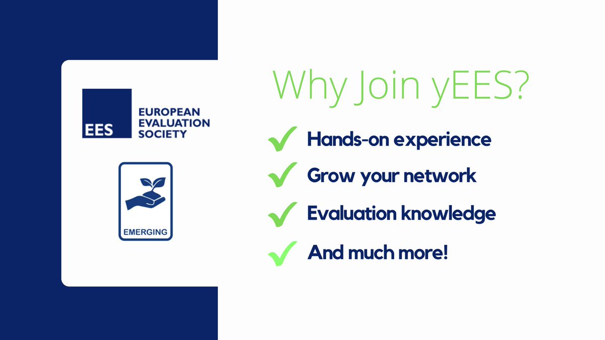 EES_Eval's tweet photo. 📢🙌EES Call for Volunteers! Join the EES Thematic Working Group for Young and Emerging Evaluators. 
Info here: https://t.co/KfnGUkDKJM
Apply here: https://t.co/tETDW913YR 
#Evaluation #CloseTheMandEGap https://t.co/RKa3HtA87L