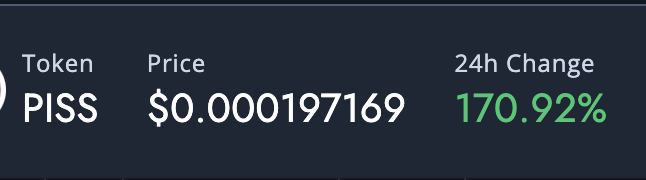 pisscoinlol's tweet photo. The entire #crypto market is crashing but $PISS is going up STRONG STREAM 170.92%. Our GUZZLERS are the most honest, brutally lovable people. https://t.co/jFM6C9ilLg #pisscoin #memecoin #cringecoin https://t.co/8ilRFQ1vfL