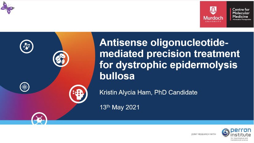 KristinHam13's tweet photo. PhD CoC completed today ✅ A big thank you to everyone for their support and advice, especially the @cmmit_mu gang! @PerronInstitute 
@EBResearch @CureEBorg @DEBRAAustralia @debraOfAmerica @InterDEBRA https://t.co/EMDnOjj5aY