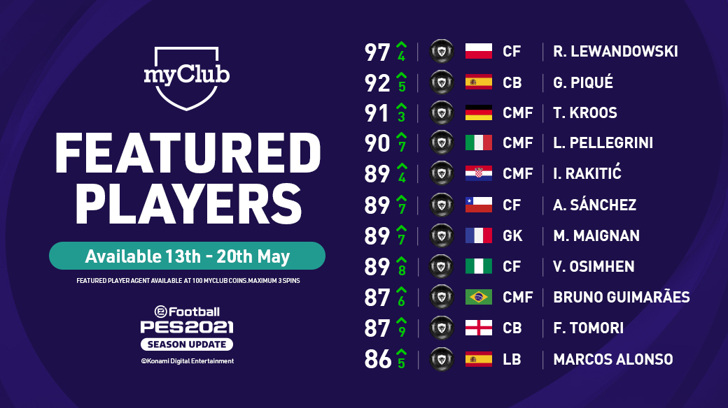 Efootball Here Are This Week S Featured Players Don T Wait To Add Them To Your Myclub Squads In Pes21 Today