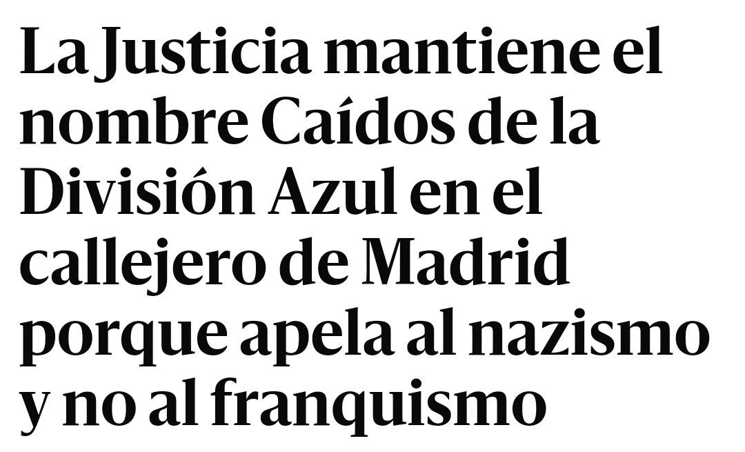 —Disculpe, el nombre de esta calle no será franquista ¿Verdad?
—No, por Dios, para nada. Es nazi.
—Ah, jaja, menos mal, qué susto.