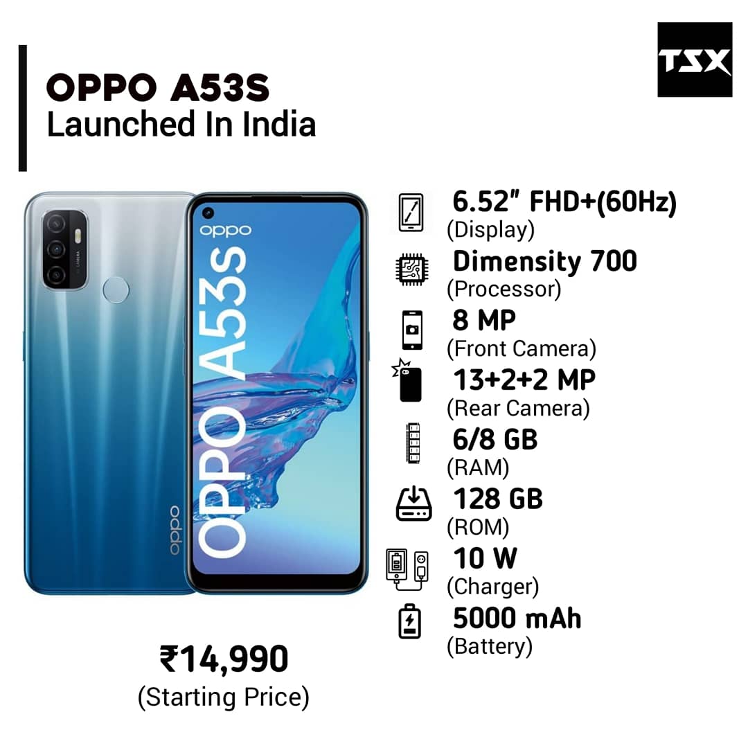 TECHSmartX's tweet photo. Oppo A54 & Oppo A53s Launched In India
Follow us for Tech Updates @TECHSmartX
#OPPOA54 #OPPOA15S #realmenarzo20pro #Narzo20pro #RedmiNote10 #PocoX3 #Realme8 #Realme85g #Pocom2pro #gamingphone #bestsmartphones #smartphonecomparison #TechSmartX #TechSmartXUpdates #TechSmartXTeam https://t.co/cqFtr0A8JN
