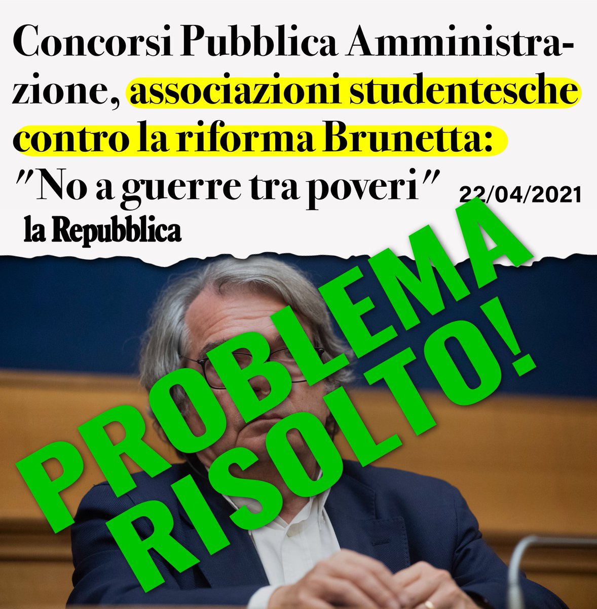 Approvata modifica a norma Brunetta su concorsi. Titoli ed esperienze valutabili solo per posizioni specifiche e peseranno non oltre 1/3 sul punteggio. Lo avevamo detto: nessuno può essere discriminato nella PA soprattutto i neolaureati. Ora avanti tutta con concorsi e assunzioni