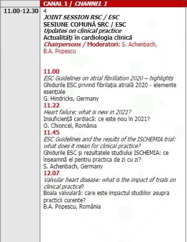 Societatea Romana de Cardiologie (@srccardio) on Twitter photo ESC Guidelines and the results of the ISCHEMIA trial: what does it mean for clinical practice?
Ghidurile ESC și rezultatele studiului
ISCHEMIA: ce înseamnă el pentru practica de zi cu zi?
🩺S. Achenbach, Germany 🇩🇪 <a href="/Steph_Achenbach/">Stephan Achenbach</a>
#CDP2021 ESC Guidelines and the results of the ISCHEMIA trial: what does it mean for clinical practice?
Ghidurile ESC și rezultatele studiului
ISCHEMIA: ce înseamnă el pentru practica de zi cu zi?
🩺S. Achenbach, Germany 🇩🇪 <a href="/Steph_Achenbach/">Stephan Achenbach</a>
#CDP2021