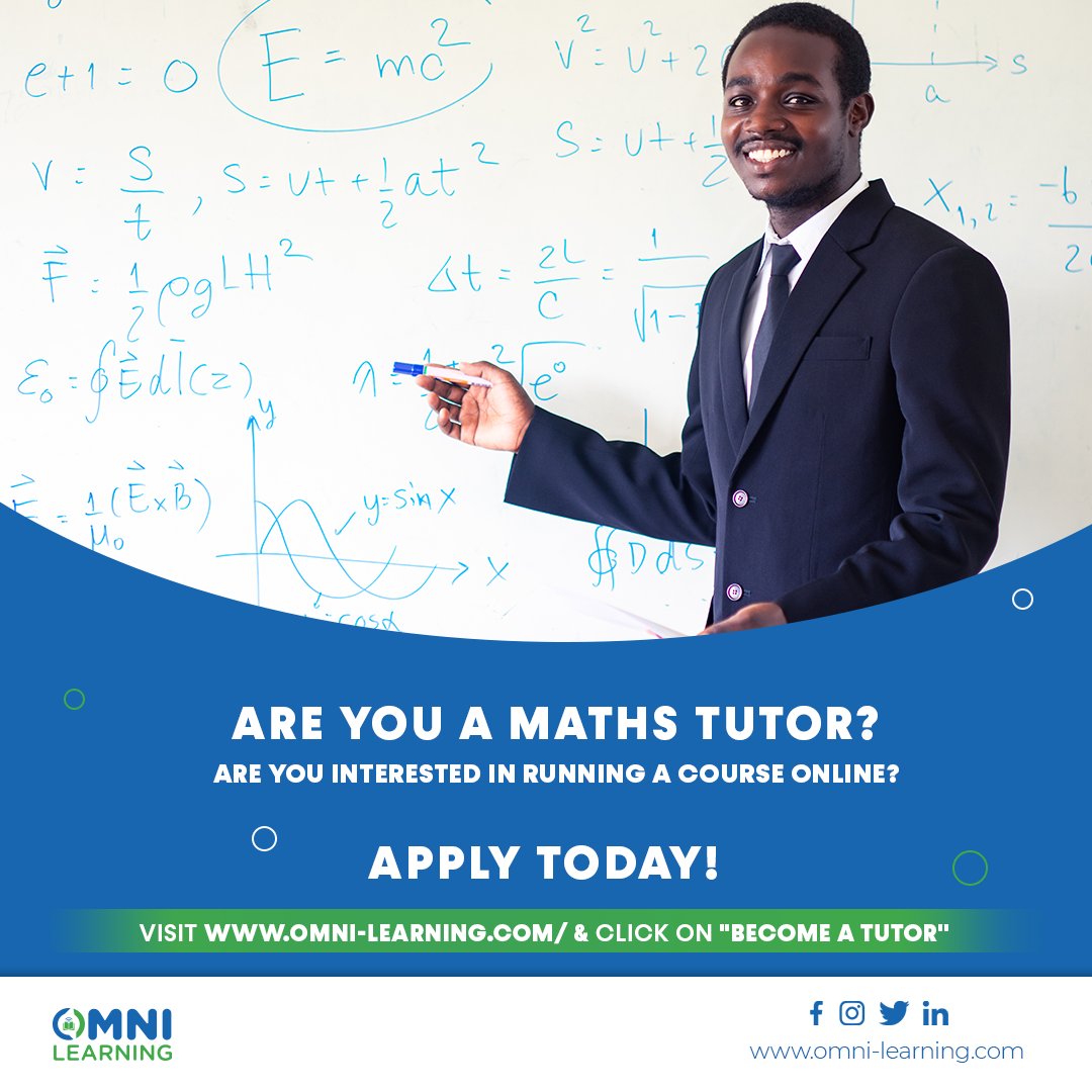 OmniLearningInc's tweet photo. 📌Attention O level Mathematics tutors! 
Join the Omni Learning 🖥️ team, create your course and reach a wider audience via a fully equipped online platform. Do not miss out on this great opportunity to become self-empowered✔️

#OnlineTutor #Online #Earn https://t.co/We2DFrELyr