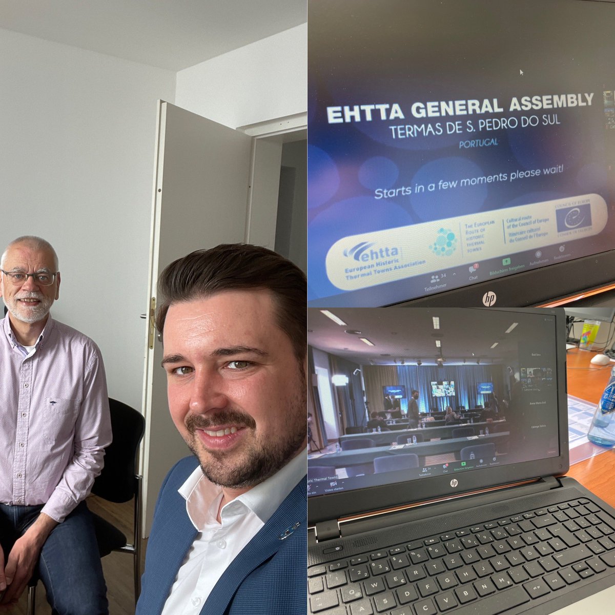 #BadEms ist seit heute Neumitglied im Zusammenschluss historischer europäischer Thermalbäder #EHTTA. Wir waren digital in Portugal bei der aufnehmenden Mitgliederversammlung. Ein gutes Netzwerk und nicht von Nachteil für unsere Bewerbung Great Spas of Europe 👍<a href="/ehtta_thermal/">ehtta_thermal</a>