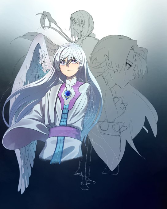 イケメン 長髪 イラスト