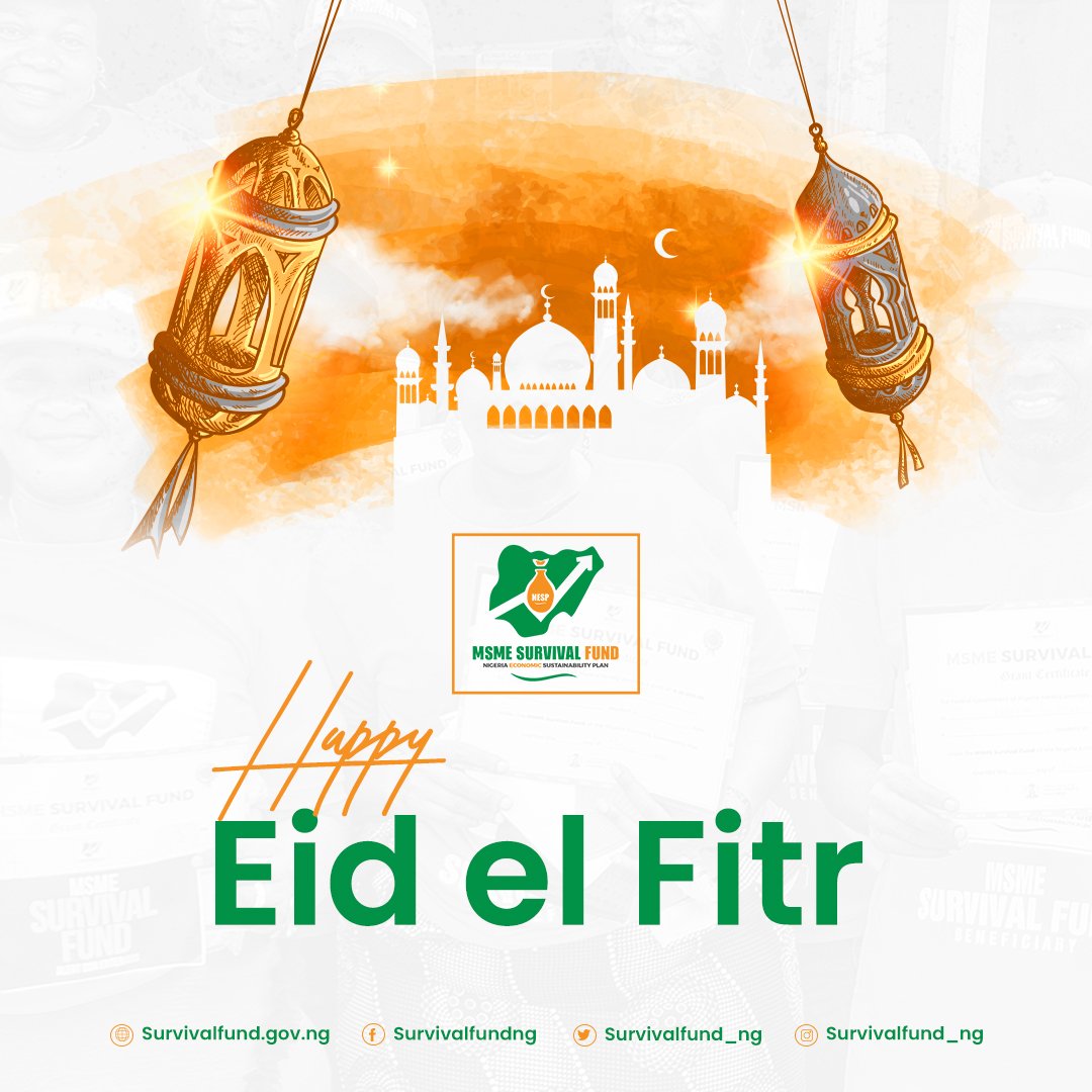 SurvivalFund_ng's tweet photo. May this holy month bring you blessings and happiness. May all your good deeds, prayers and devotions be accepted.

Happy Eid-El-Fitr from the Survival Fund team.

#SurvivalFundNG https://t.co/arRIbSYi8r