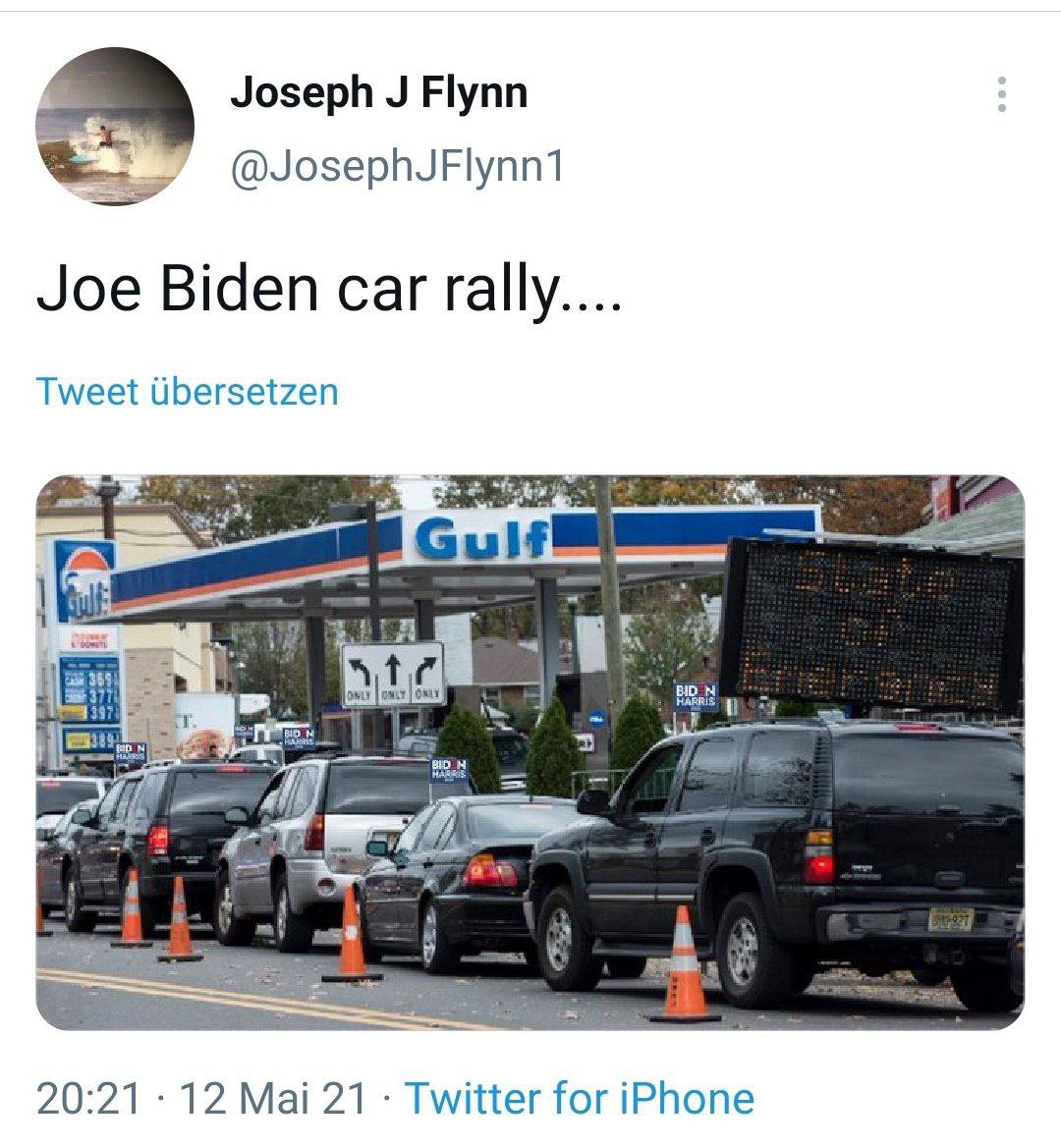 2_bloempje's tweet image. Na de rally’s van Trump, nu de benzine rally’s van Biden.🙈. Links maakt meer kapot dan je lief is. Zouden de Amerikanen nog steeds blij zijn met hun President? #Biden #Trump #pipelinecyberattack