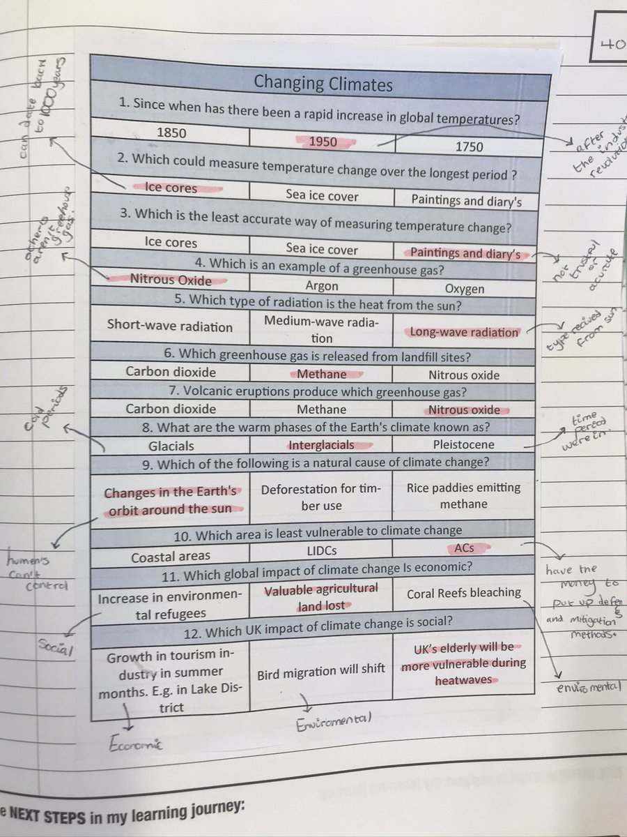 MsGallagher92's tweet image. A favourite #lowstakestesting activity of mine. Multiple choice, with annotated misconceptions. They correct the wrong answers to add an extra challenge to the task.