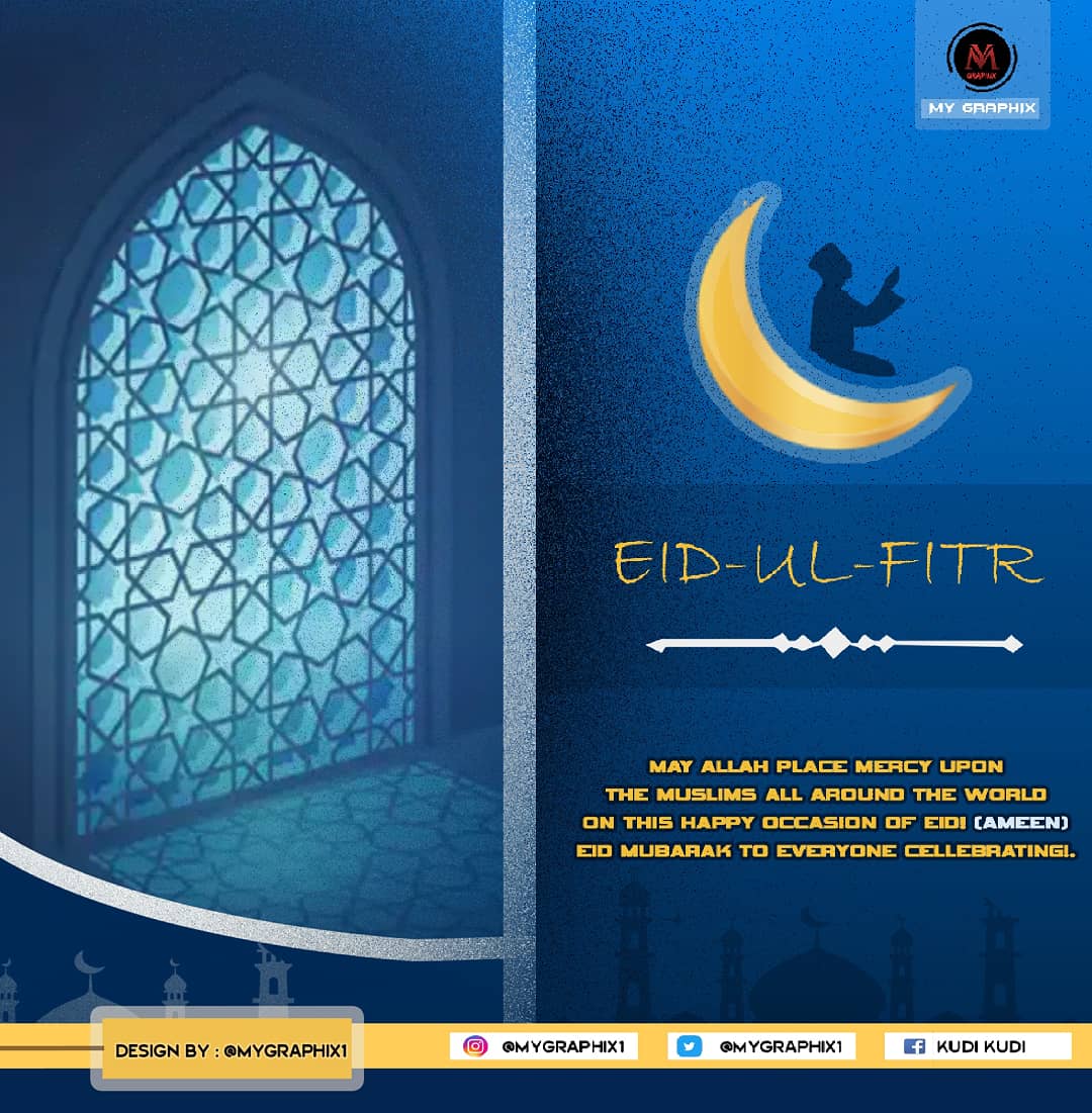 MYGraphix1's tweet photo. 🔴MYGraphix Design.
Eid Mubarak to everyone.
May Allah (SWA) shower our lives with happiness,spiritual wisdom and divine guidance (Ameen🙏)
🔹DESIGN BY : MYGraphix1
🔹TYPE : Islamic flyers for Eid ul fitr.
#MYGraphix1 #eidmubarak
#MYGraphix #eidmubarak2021
#flyers #EidAlFitr https://t.co/02BI75J3Qn
